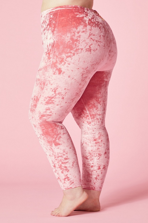 Lace Extreme Low rise peg leg scrunch bottom legging pink - Store