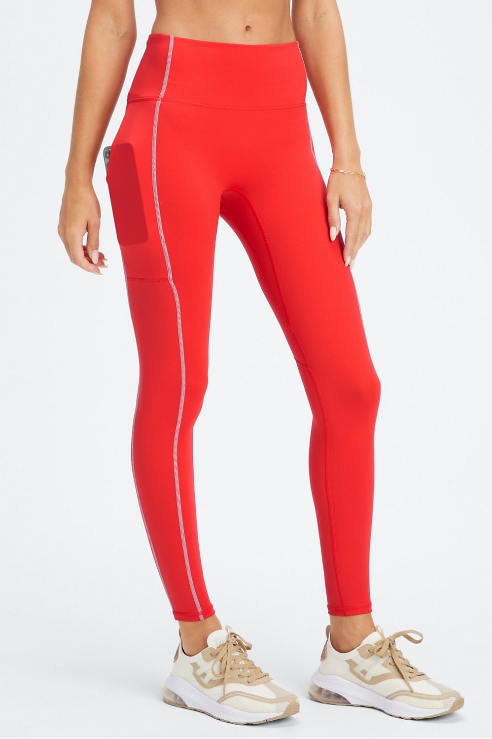 Fabletics Women's Trinity High-Waisted Pocket 7/8, Legging, Silky Smooth,  Running, High Compression, Breathable
