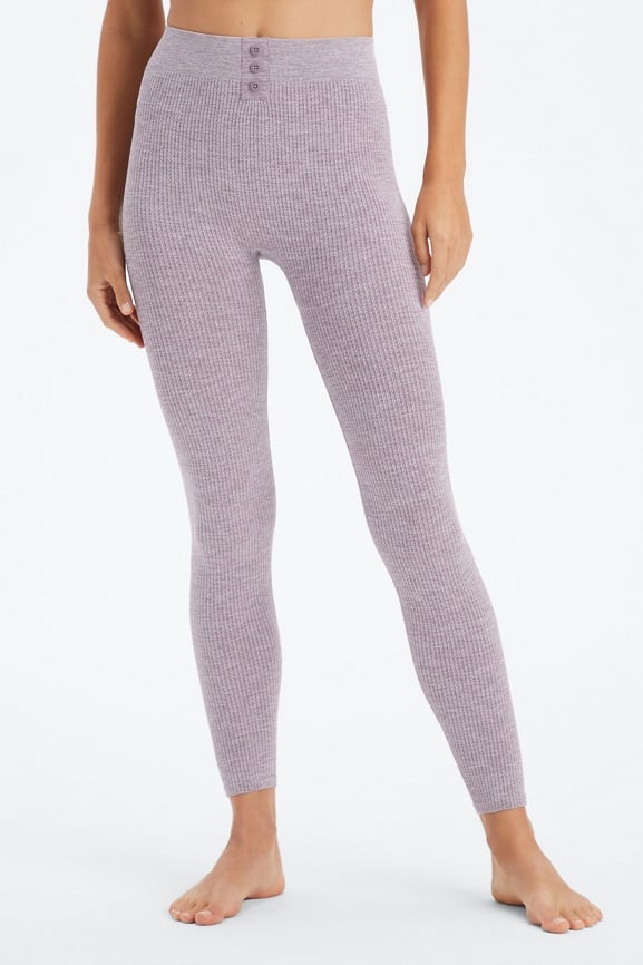 Technical Ribbed Knit Sports Leggings - OBSOLETES DO NOT TOUCH