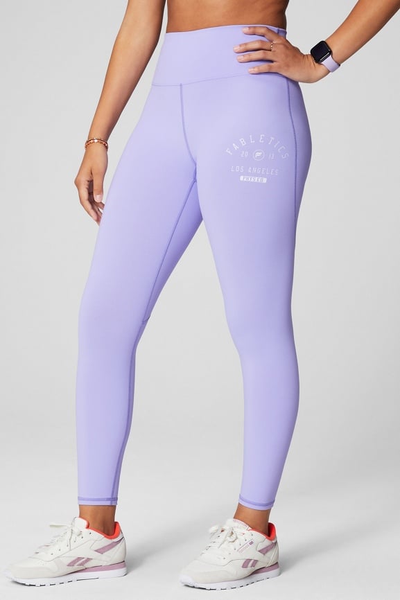 Fabletics Boost PowerHold® High-Waisted 7/8 Leggings Size M - Pink