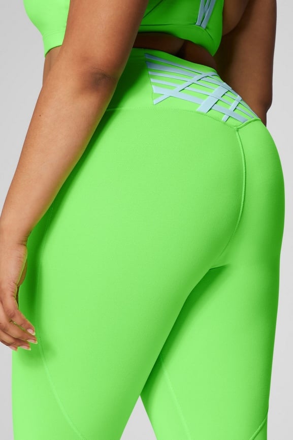 Fabletics Leggings Sunset Lime Neon Boost High Waist Activewear Womens Size  3X
