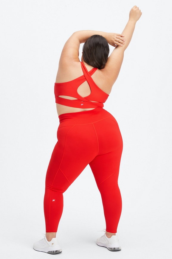 HYBRID LEGGING MOTIFS WAX MODERN - Sport Wears red, none, , for her,  polyester, ankara, 