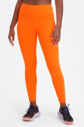 Wild Fable Women's High-Waisted Tie Dye Leggings Tangerine Orange