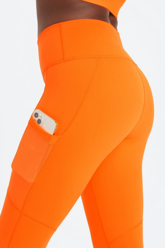 Fabletics Orange Active Pants, Tights & Leggings
