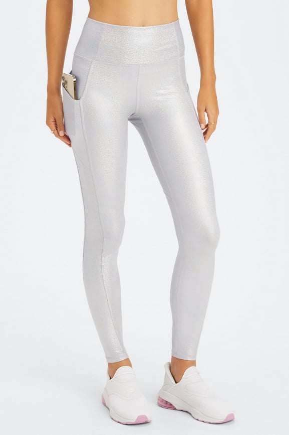 ZYIA 🌙 WHITE Stay gold LNT 24” leggings sz 2 £75.23 - PicClick UK
