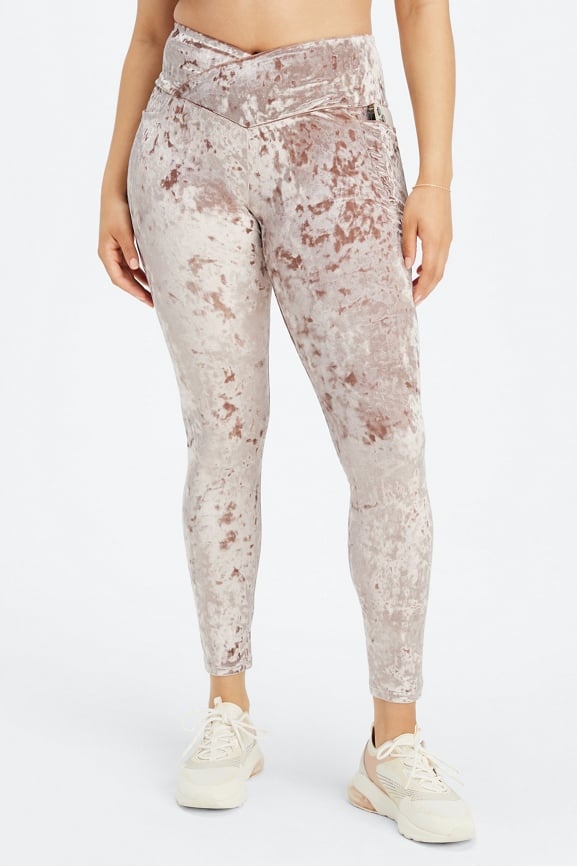 Beyond yoga crushed top velvet leggings