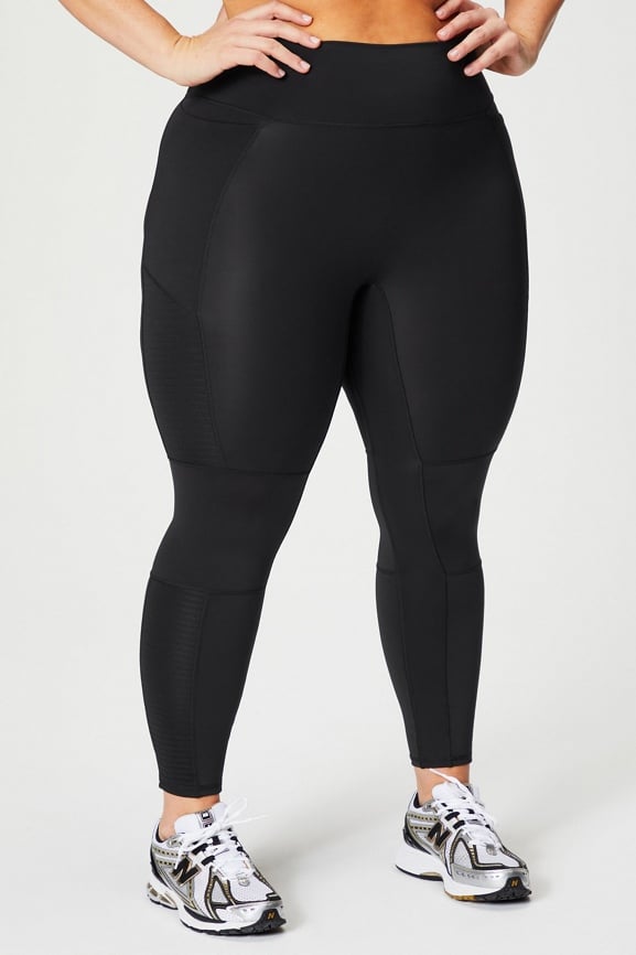Women's Avia Brushed Leggings XL, XXL Black Soot High Rise Activewear NWT