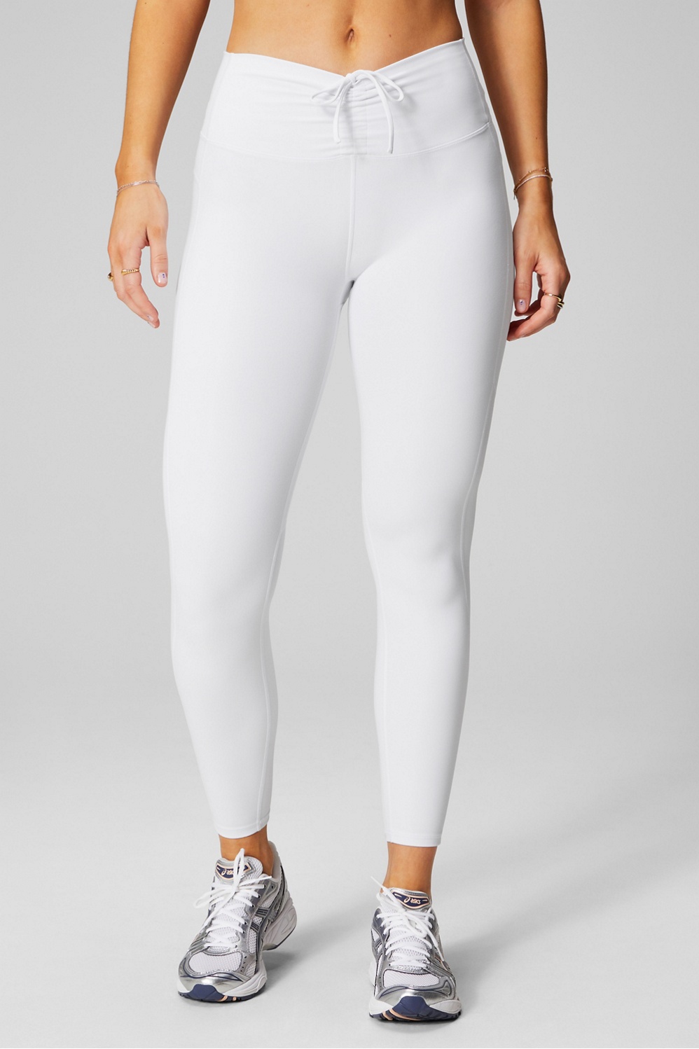 White ruched pants cheap