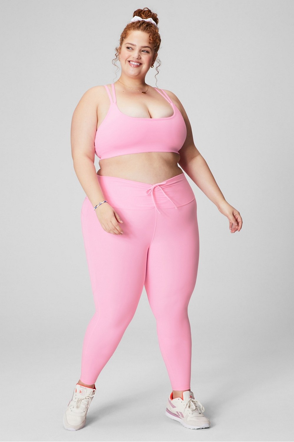 Plus Model Magazine - High-Waisted Lattice-Hem Plus-Size Leggings $23 20%  Off with Code SWEET Size 3X and 4X available Click here