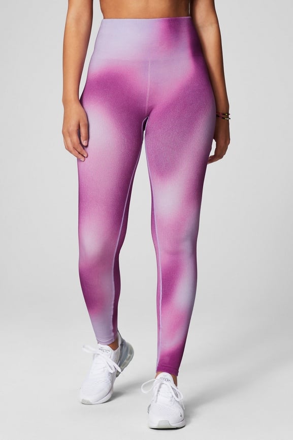Fabletics, Pants & Jumpsuits, Fabletics Purple And Pink Pattern Seamless  Leggings
