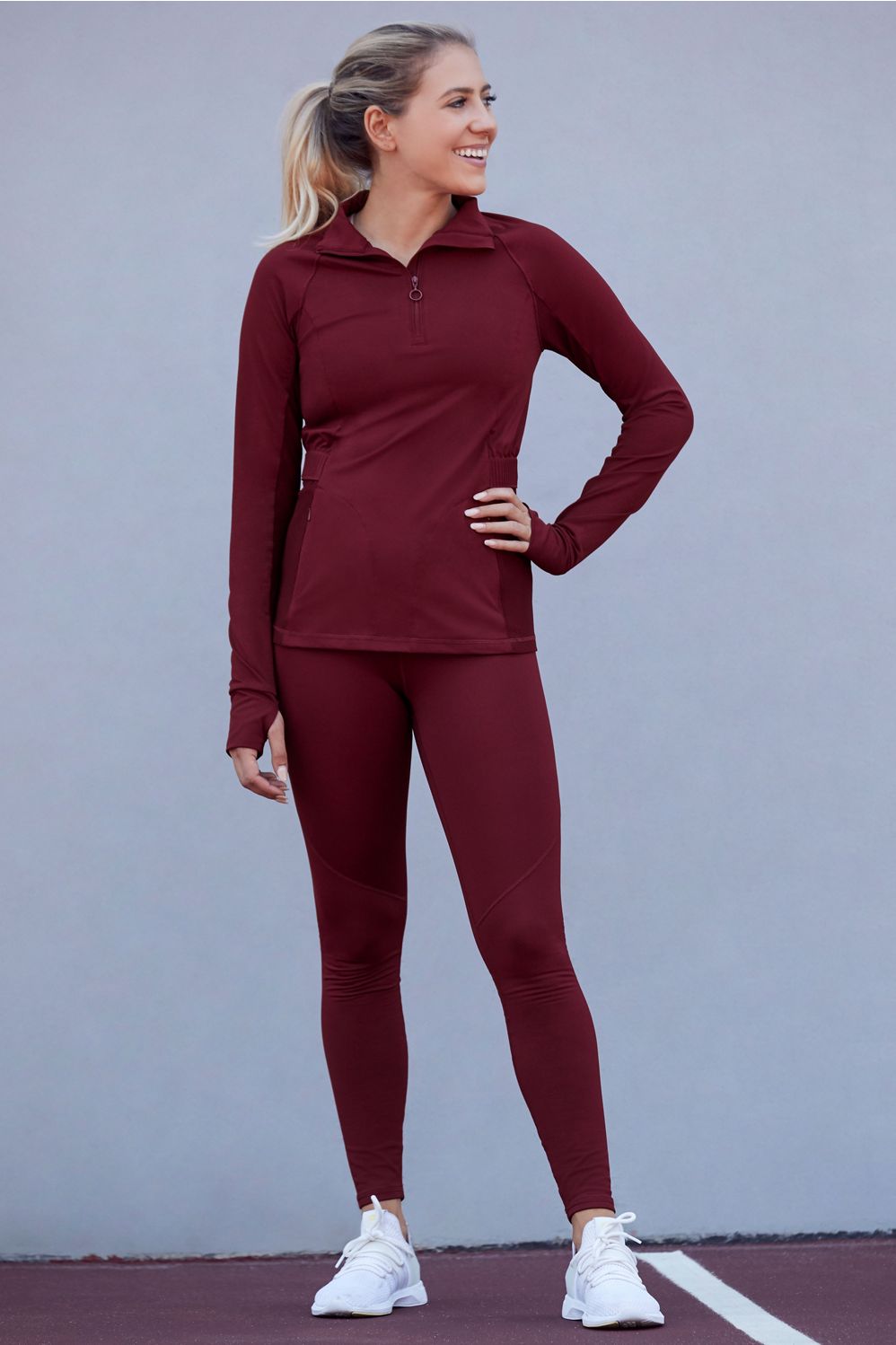 Essentials, Tops, Athleisure Lila Pullover Brushed Tech Stretch  Thumbholes Active Size 2x Refw22