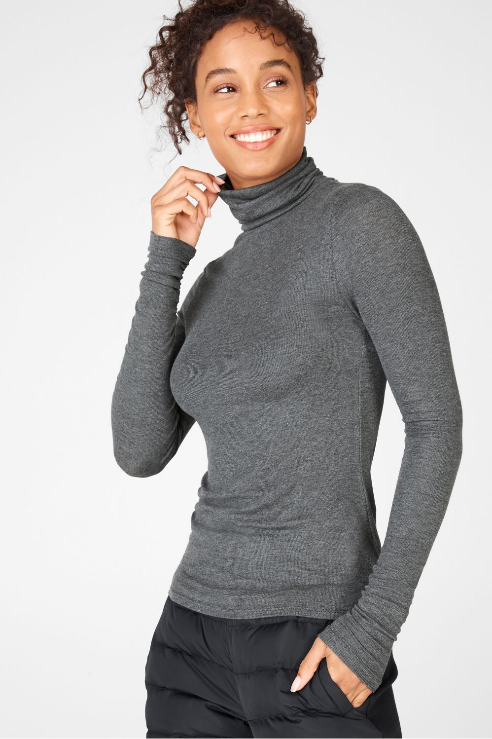 turtle neck long sleeved top