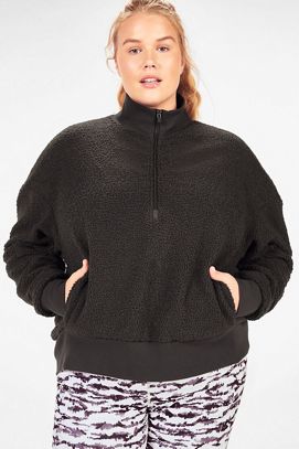 Fabletics Maria Polar Fleece retailer Pullover in Brick