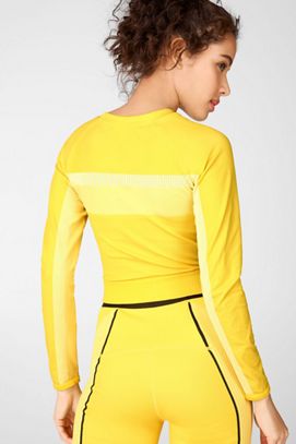 Fabletics Cloud Seamless Long-Sleeve Bodysuit Womens yellow Size L