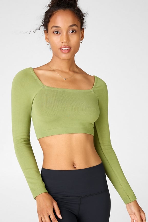 Kinsley Cropped Seamless Long-Sleeve - Fabletics