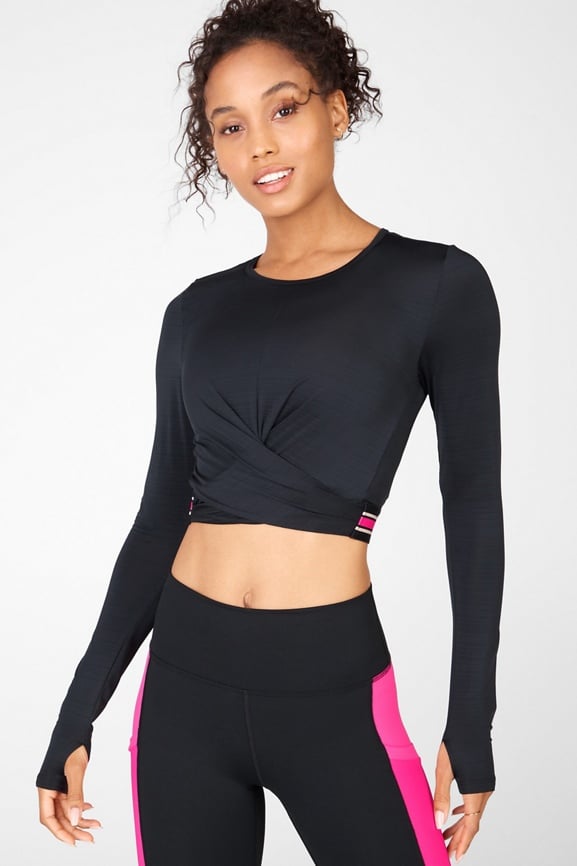 Eco-Conscious Front Twist Long-Sleeve Top - Fabletics