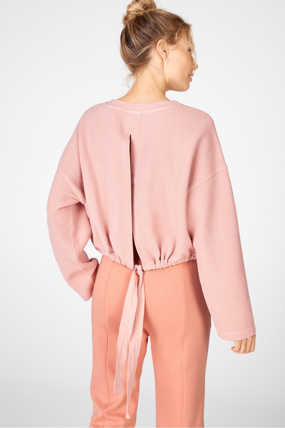 yoga tie back sweatshirt