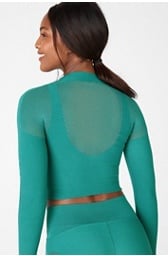 Fabletics Peyton SculptKnit Long-Sleeve Top Womens green Size L