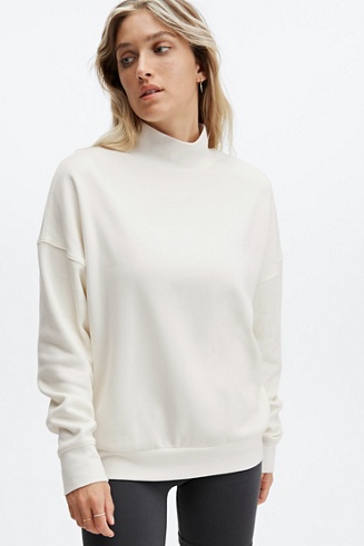 Go To Mock Neck Sweatshirt Fabletics Canada