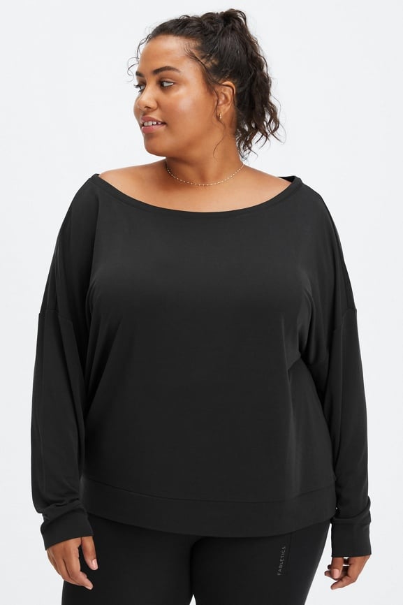 Eco Sleek Knit Boat Neck Pullover - Fabletics