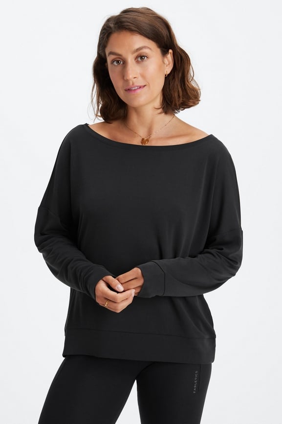 Eco Sleek Knit Boat Neck Pullover