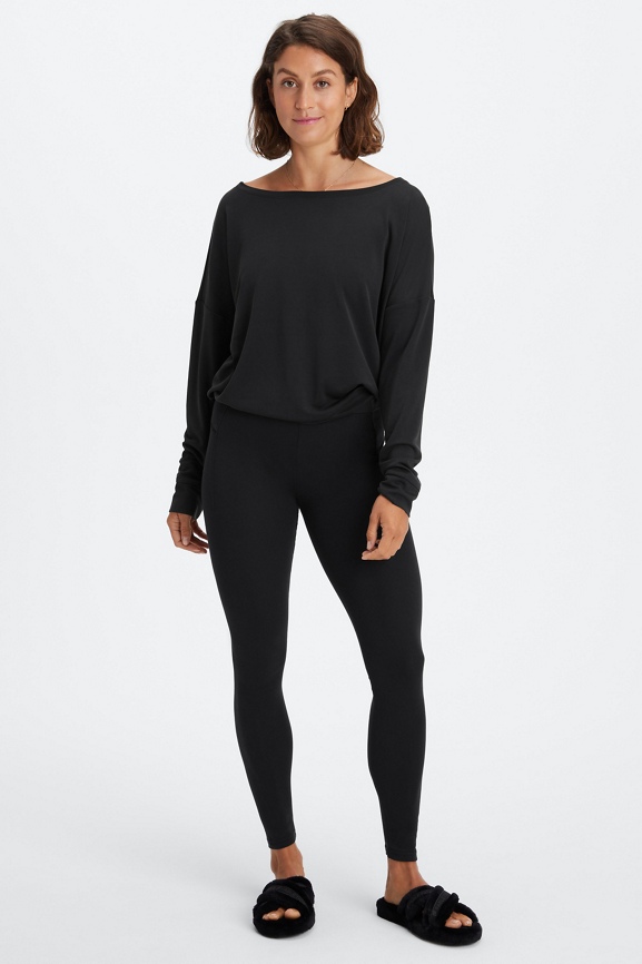 Eco Sleek Knit Boat Neck Pullover - Fabletics Eco Sleek Knit Boat Neck Pullover - Fabletics