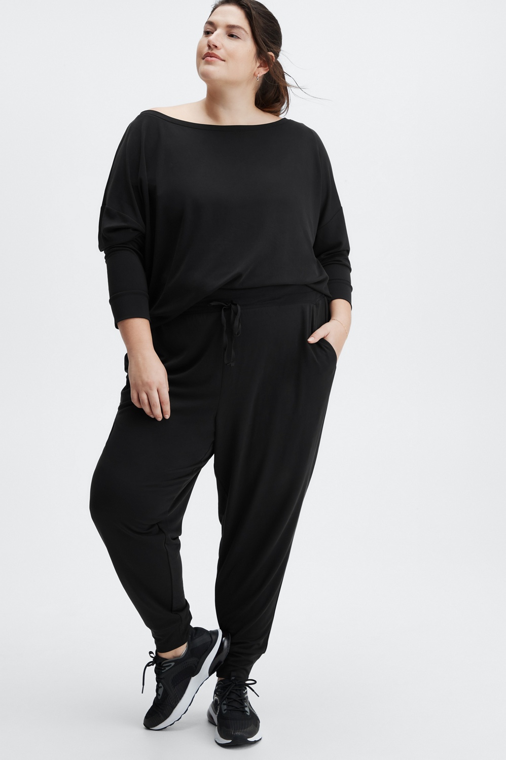 Eco Sleek Knit Boat Neck Pullover - Fabletics