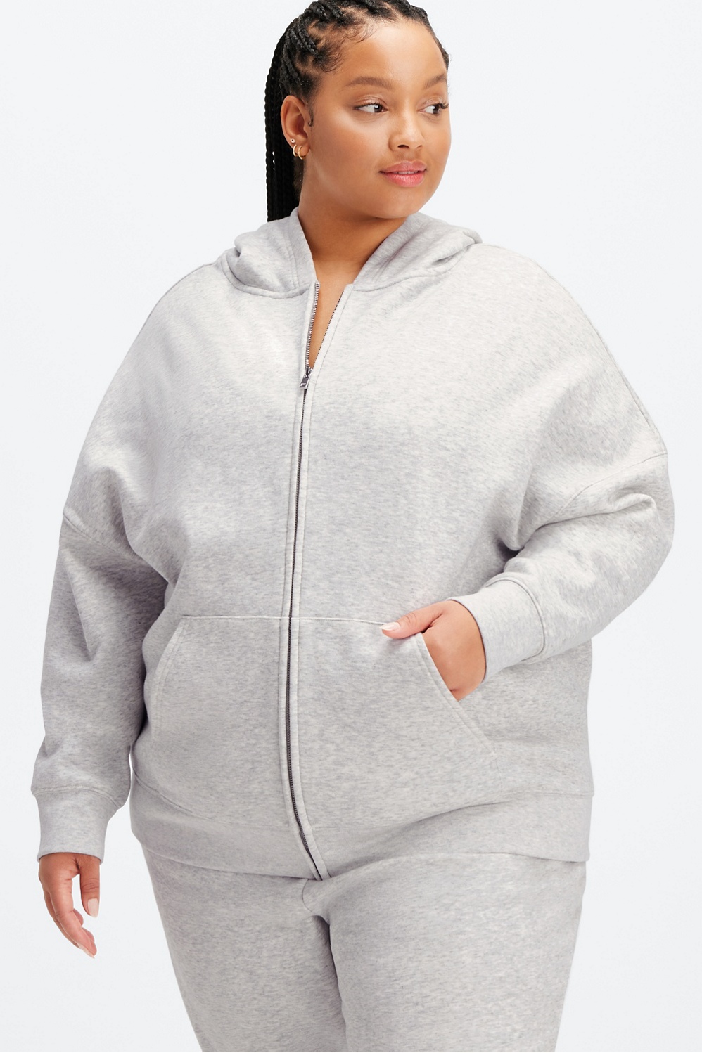 Fabletics Go-To Full-Zip Hoodie Womens plus Size