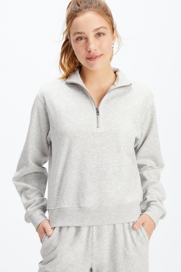 Half discount zipper sweatshirt