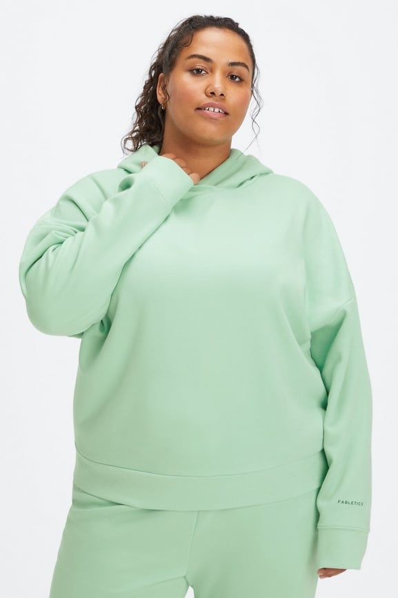 plus size mint green hoodie