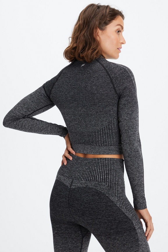 Ombre Seamless Long-Sleeve Top
