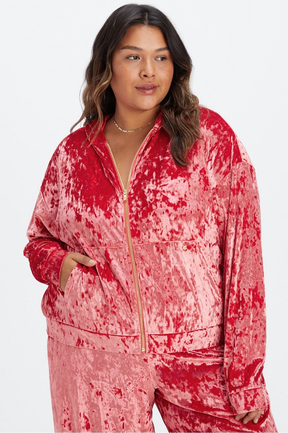 Plus size sale crushed velvet tracksuit