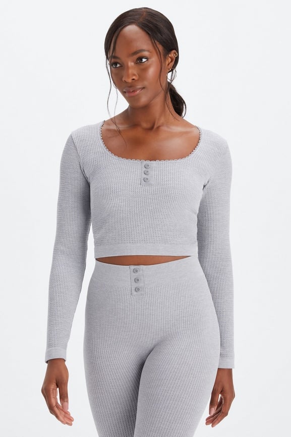 Long sleeve crop discount top zip up