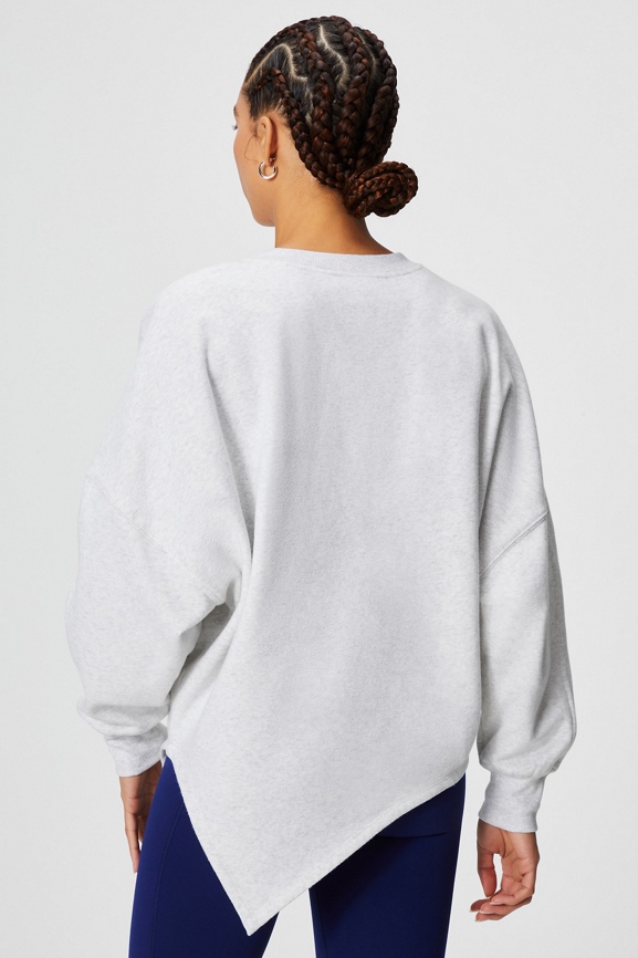 Asymmetrical neck sweatshirt new arrivals