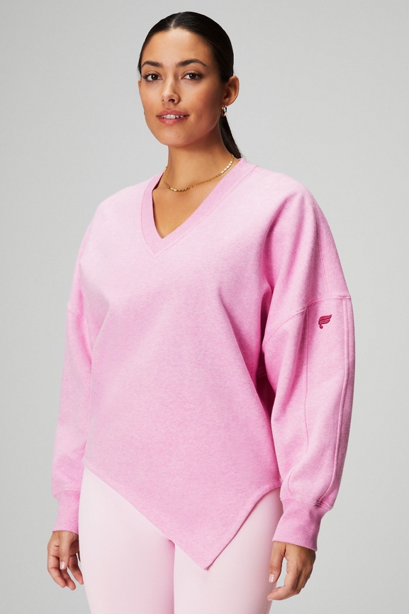 Asymmetrical fleece best sale