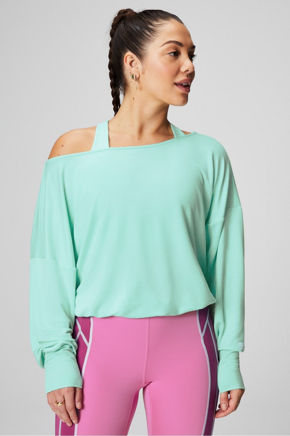 Luxe Terry Off Shoulder Pullover