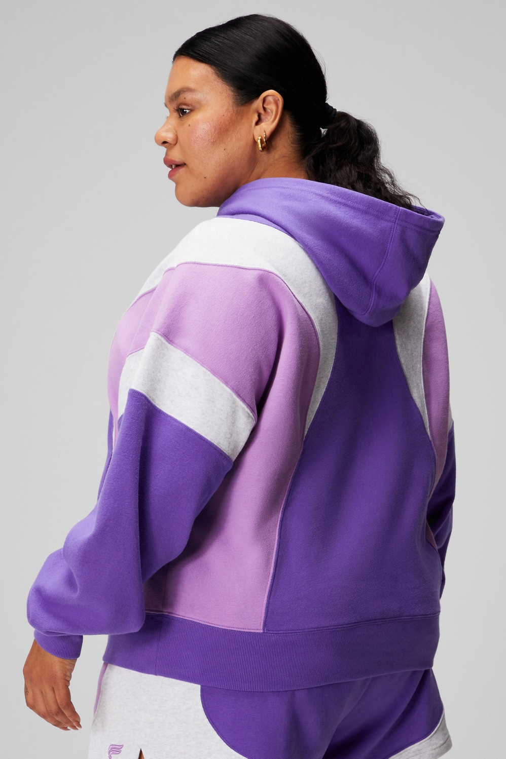 Adidas cropped outlet hoodie tribe purple