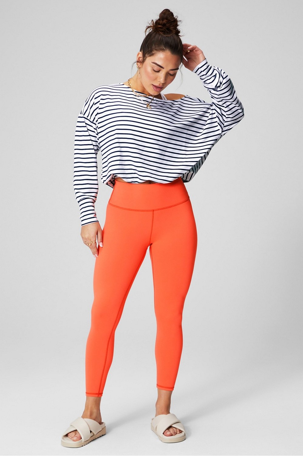 Luxe Terry Off Shoulder Pullover - Fabletics