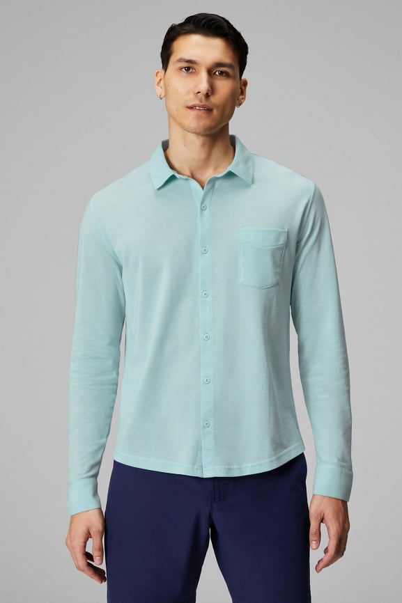 The Dash Long Sleeve Button Up - Fabletics The Dash Long Sleeve Button Up - Fabletics