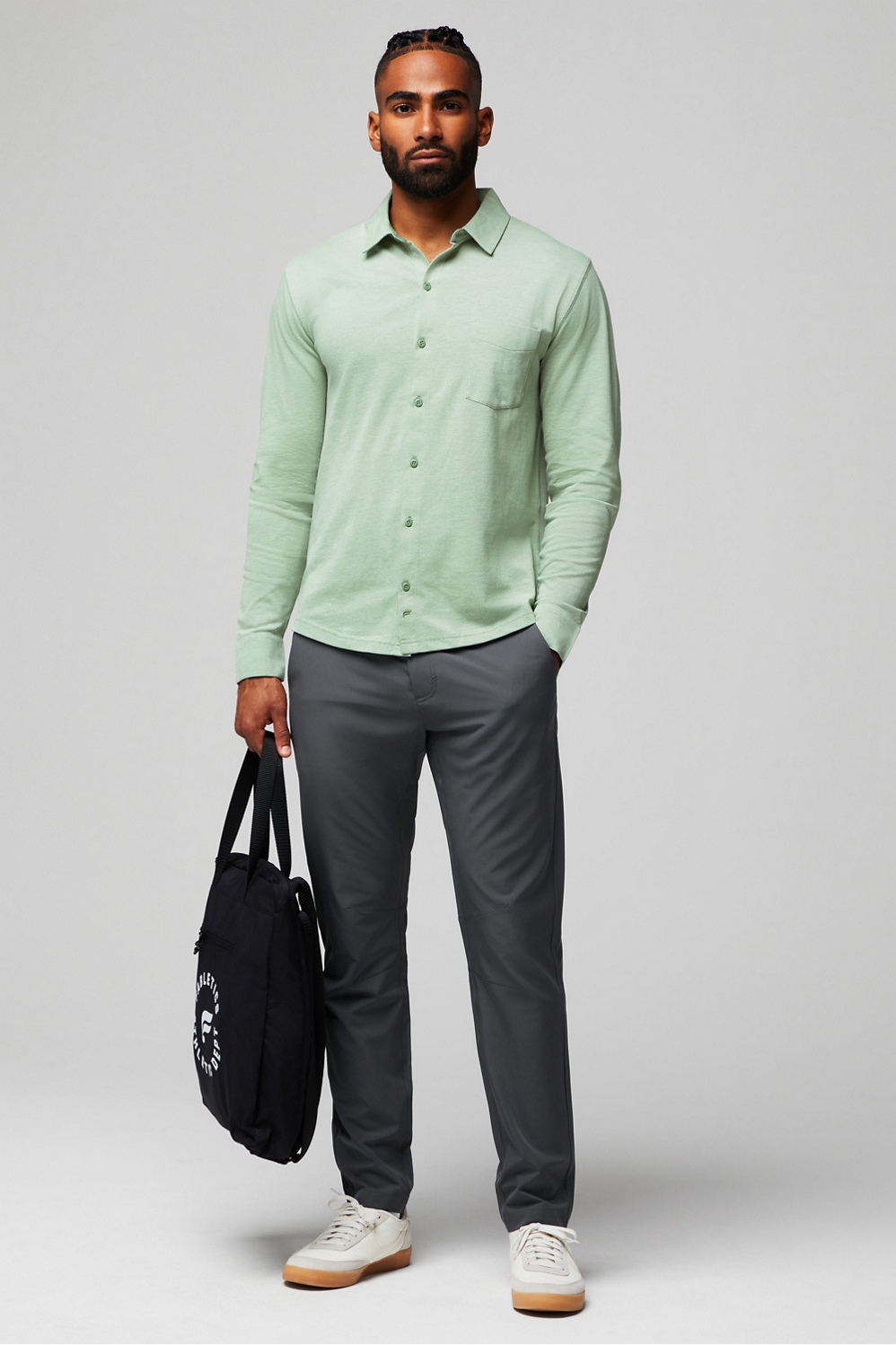 The Dash Long Sleeve Button Up - Fabletics The Dash Long Sleeve Button Up - Fabletics