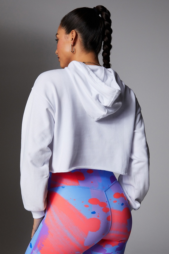 Nike pro cropped online hoodie