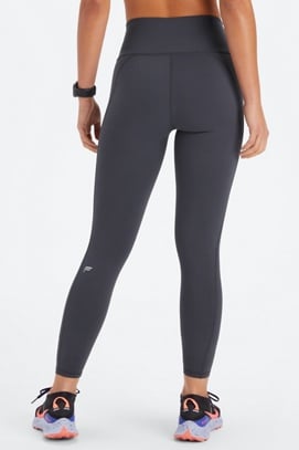 Fabletics Fabletics Waffle High-Waisted Legging Womens Pewter/Pewter Logo  Size