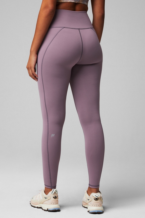 Fabletics Powerhold Womens Pants Medium Large Purple Leggings Stretch  Elastic