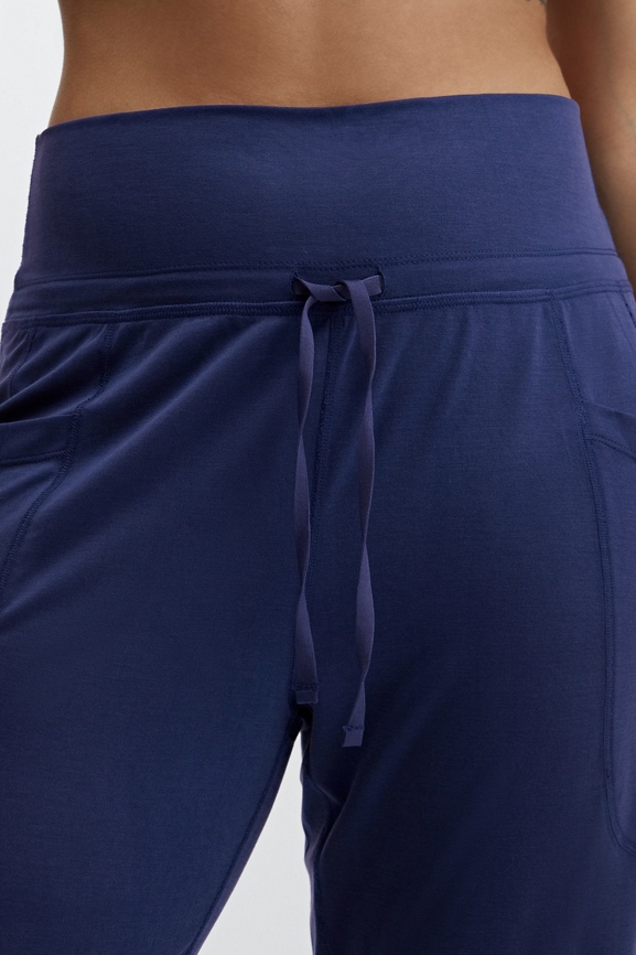 Fabletics Sleek Knit Drawstring Pant Womens Dark Bronze Size