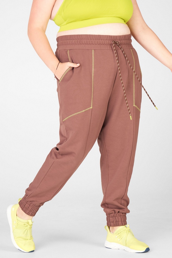 Fabletics Iris Sweatpants Womens Chestnut/Gaia/Zest plus Size 3X