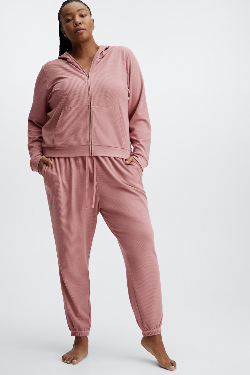 Fabletics Go-To Waffle Sweatpant Womens pink plus Size 3X