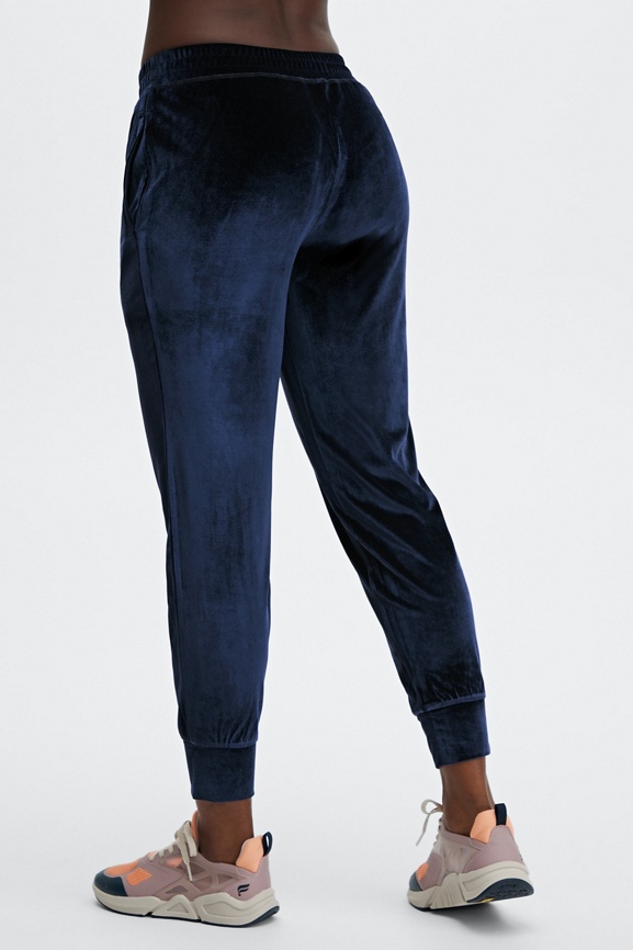 Blue sales velour joggers