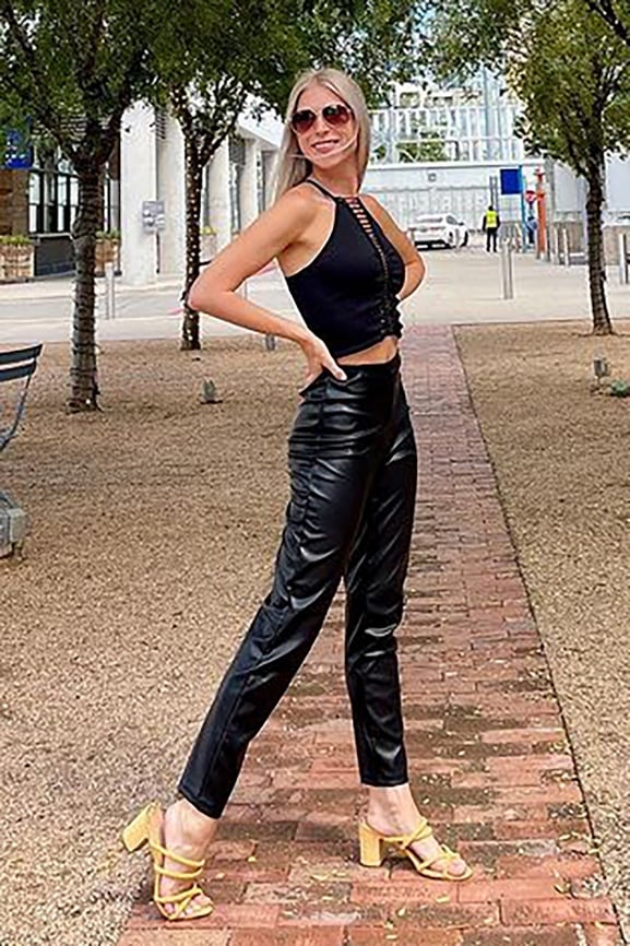 Leather leggings 2025 high waist