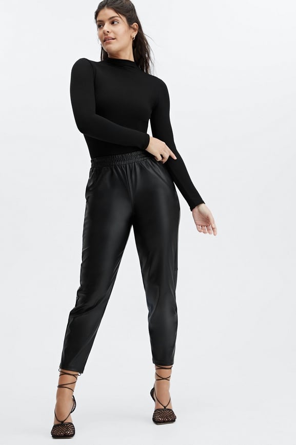 Vegan Leather High-Waisted Pant - Fabletics Canada