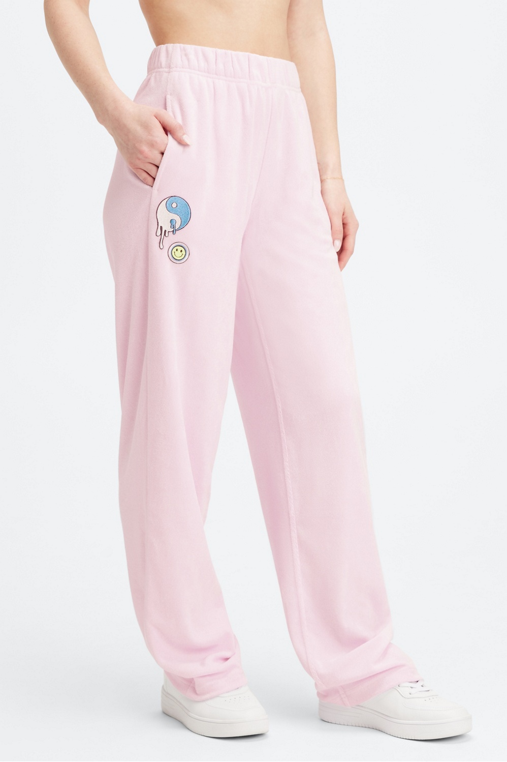 Towel Terry Wide Leg Tracksuit Bottoms brand